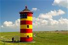 Einen Ausflug mit dem Rad zum Leuchtturm in Ostfriesland
