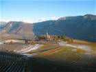 Ausblick auf eine Kirche in Südtirol